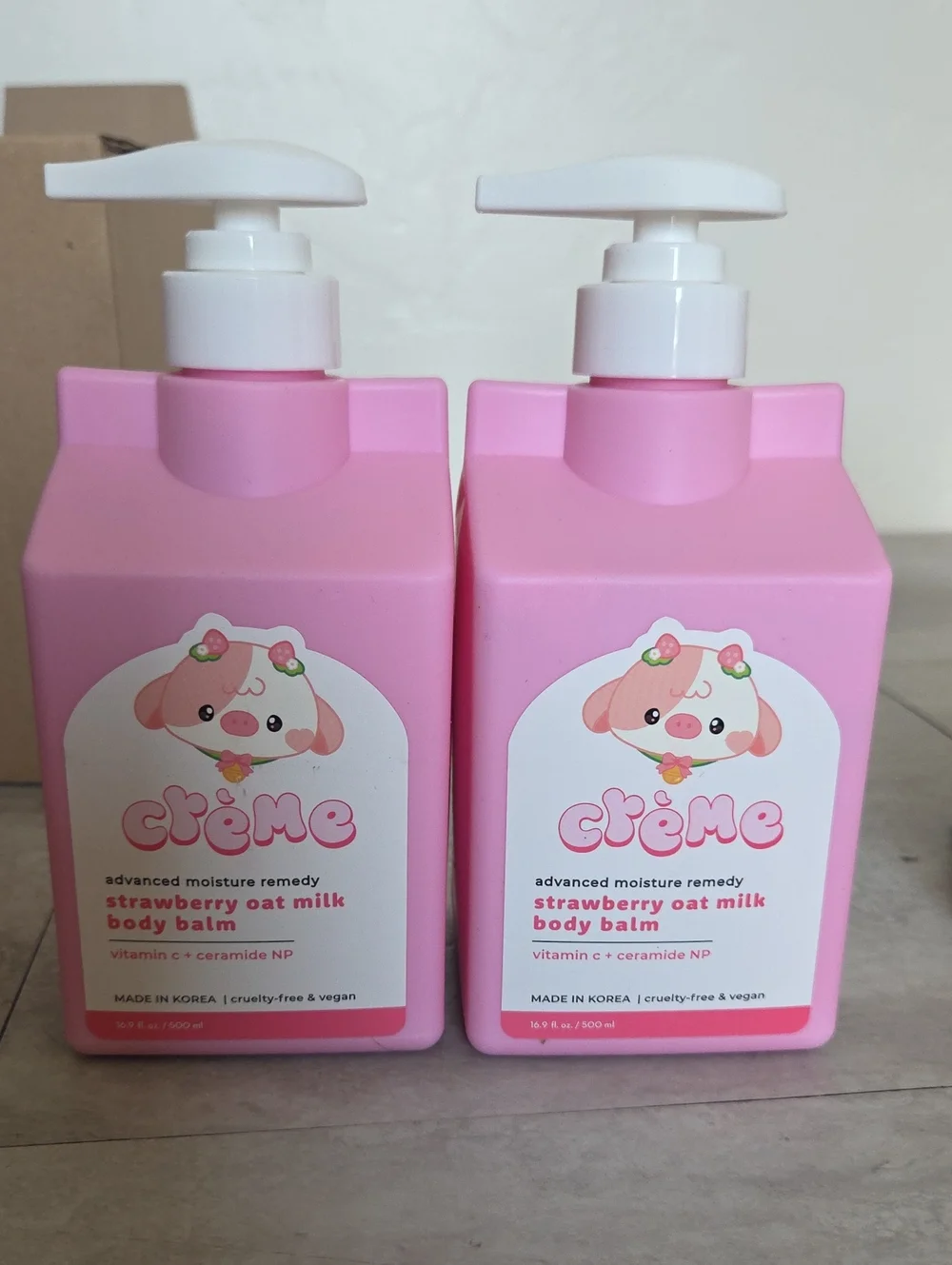 The Creme Shop Strawberry Oat Milk Body Balm 2 Bottles